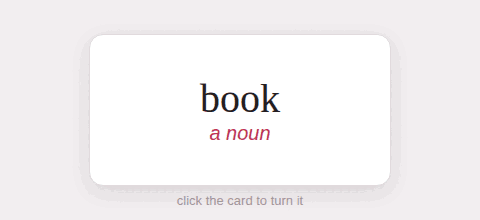 The back of a card